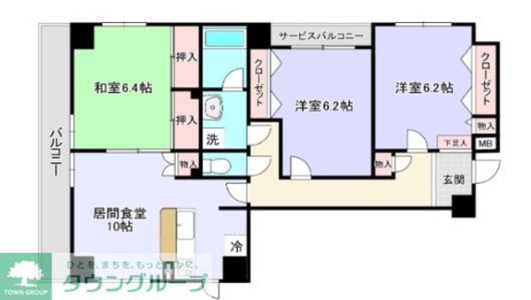 マルソ松が谷の物件間取画像